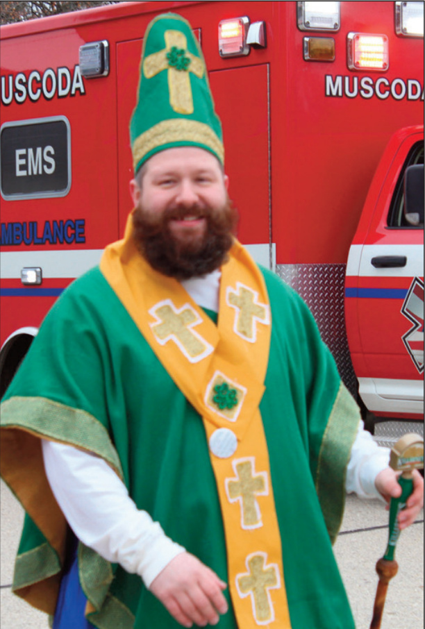 Mr. Neff thanks spectators along parade route