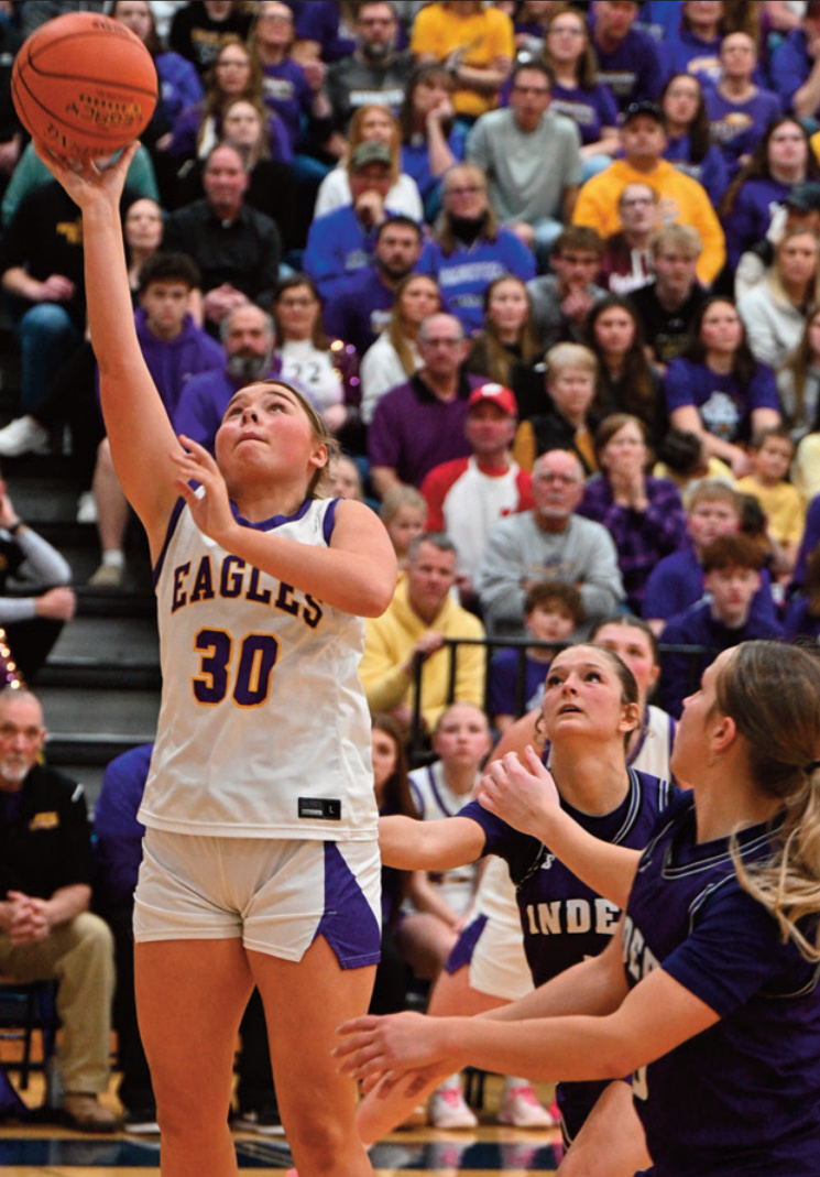 Aleea Norton got inside the Indees defense for this east two points. Photo by Anita Schmid.