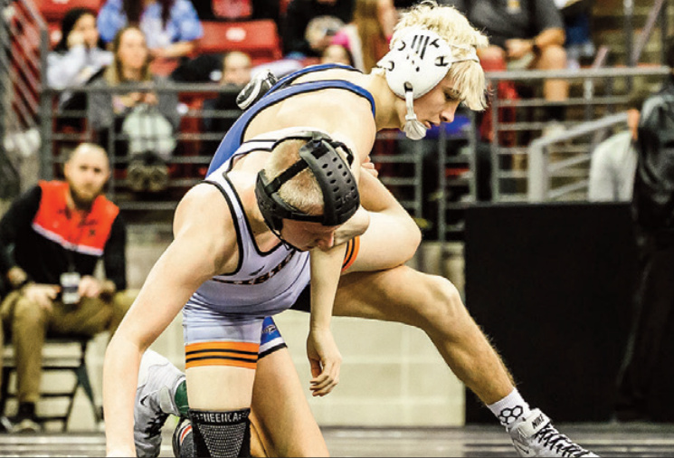 Pointer Memphis Burkhalter is in control. Jonelle Degenhardt photo.