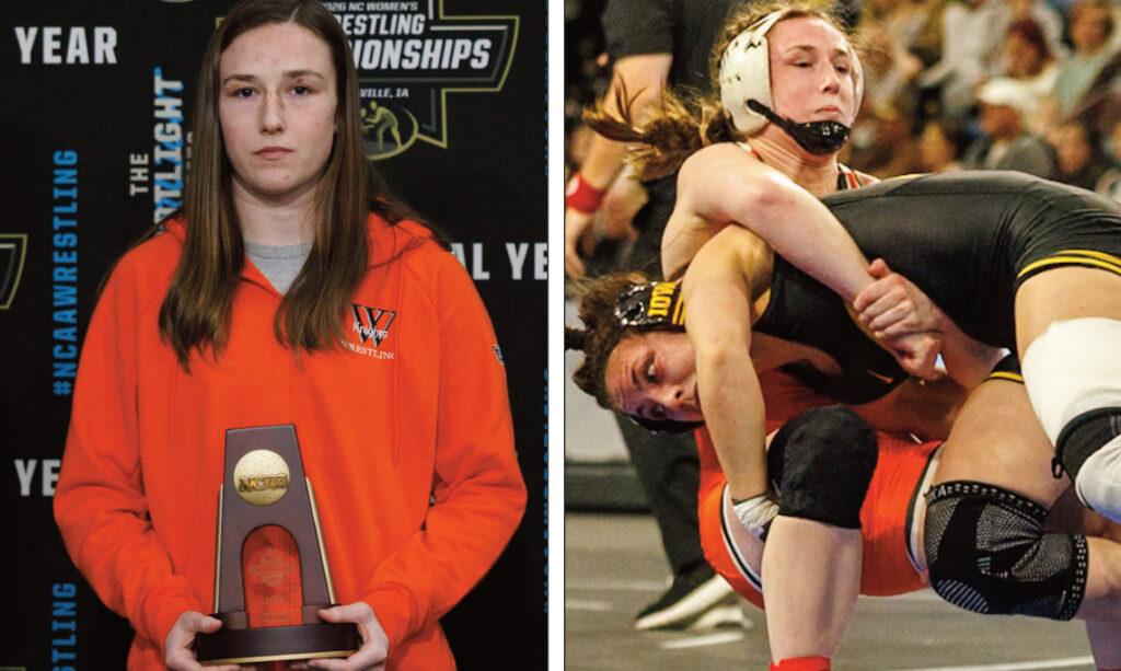 Former Pointer Kylie Rule collected All-American honors recently for the Wartburg College women's wrestling team. Rule, a junior at 138 pounds, placed fifth at the inaugural NCAA National Collegiate Women's Wrestling Championships held in Coralville, IA.