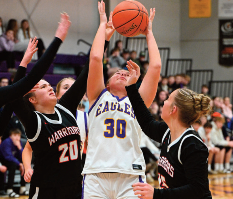 Senior Aleea Norton is the Eagles leading rebounder. Photo by Anita Schmid. to state.