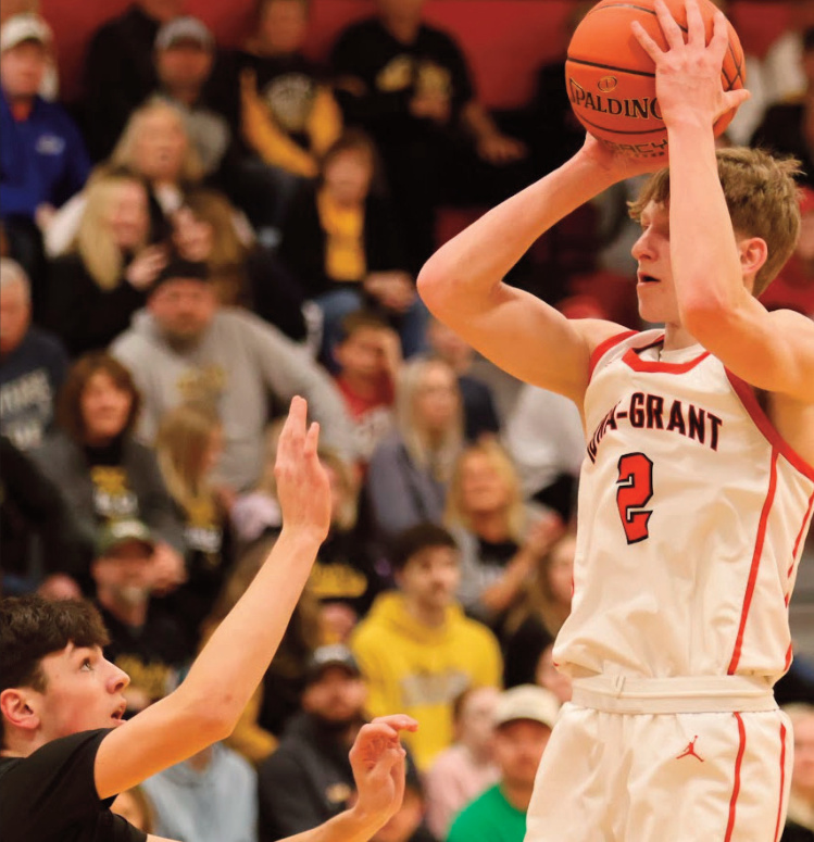 IG senior Sam Lundell puts up a jump shot. Photo by David Friesen.