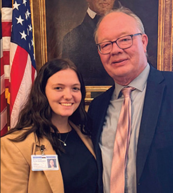 Rep. Todd Novak and Olivia Camacho
