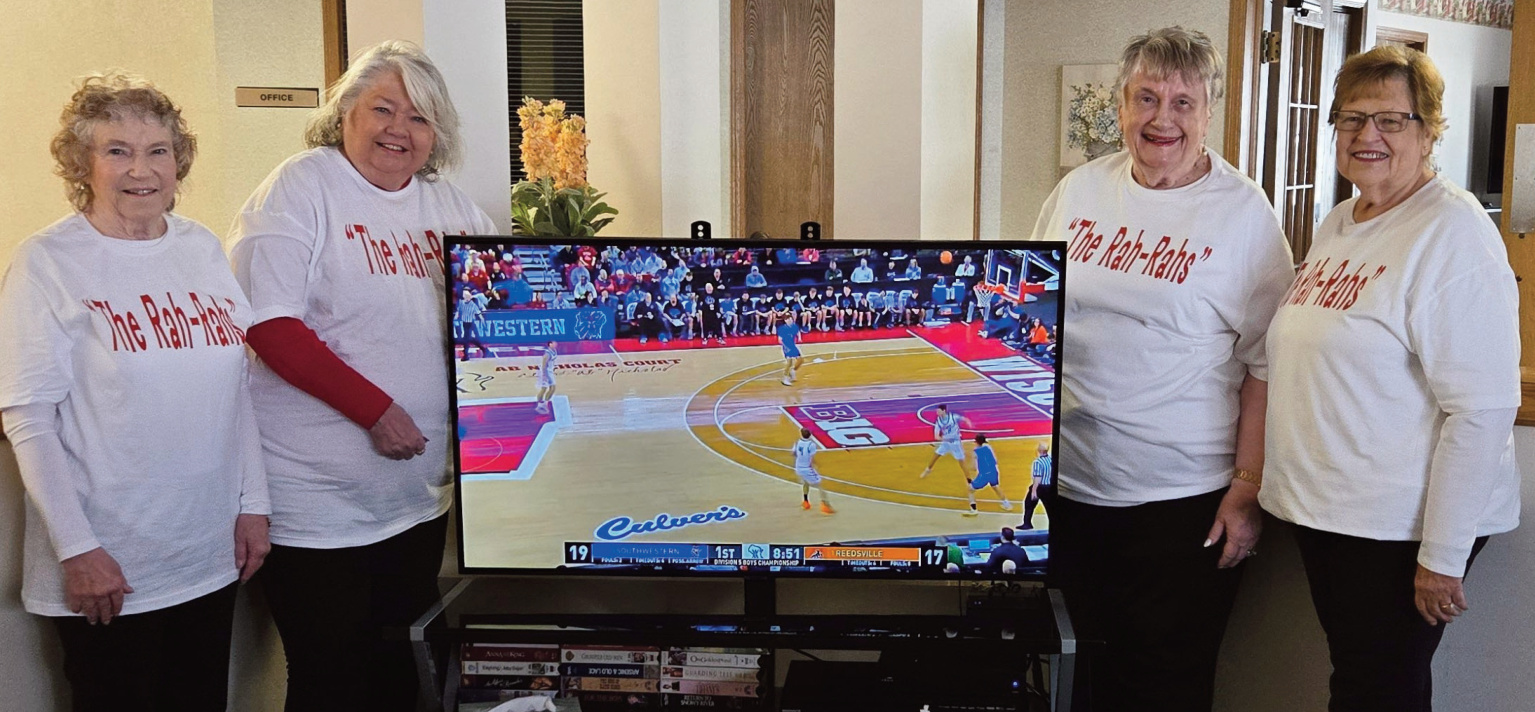 From left to right are: Cathy Durnford, Shirley Curran, Judy Fillback and Kay Guzzle. Photo courtesy Potsie Weber.