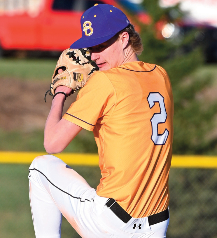 Mason Durst fires a pitch. Photo by Anita Schmid.