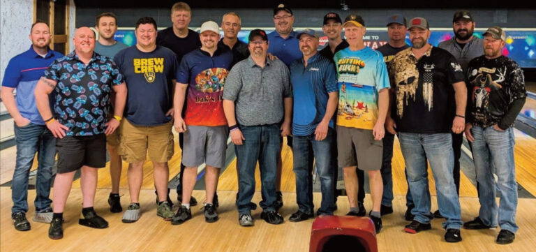 The Midway Lanes Scratch Invitational Tournament was held on Saturday, April 4th. The top 16 individuals at Midway Lanes were invited to the event. Those bowlers are pictured here from left to right: Travis Gilbertson, Matt Anderson, Eric Schneider, Kyle Schommer, Scott James, Dakota Poad, Craig Mueller, Tim Tomas, Wade Harker, Brad Kittoe, Kevin Gallagher, Gary "Horse" James, Travis Smith, Rex U'ren, Dave Cleary, Jason Gilbertson