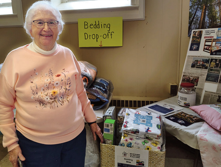 Jan Helmich was instrumental in organizing the bedding drive held in February with Merrimac and Main.