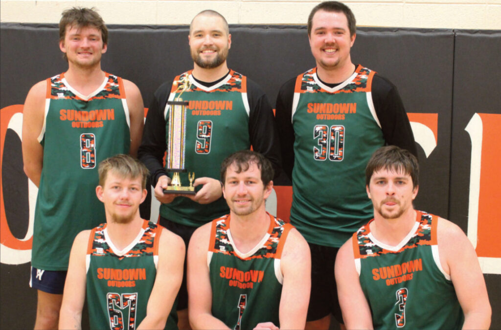 the RBS Activewear team that was the Post Season Tournament Champions. From left to right are, front: Tyler Mckeon, Will Schwartz and Ryan Glendenning; back: Peete Gustafson, Drew Schliem and MJ Hendrickson.