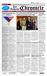 Dodgeville Chronicle – May 21, 2026 cover