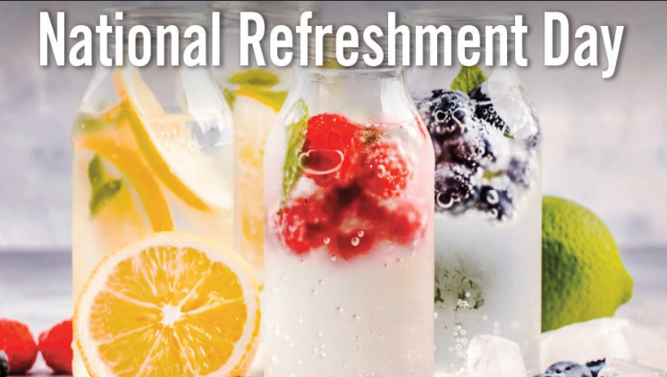 Drinking glasses with refreshments