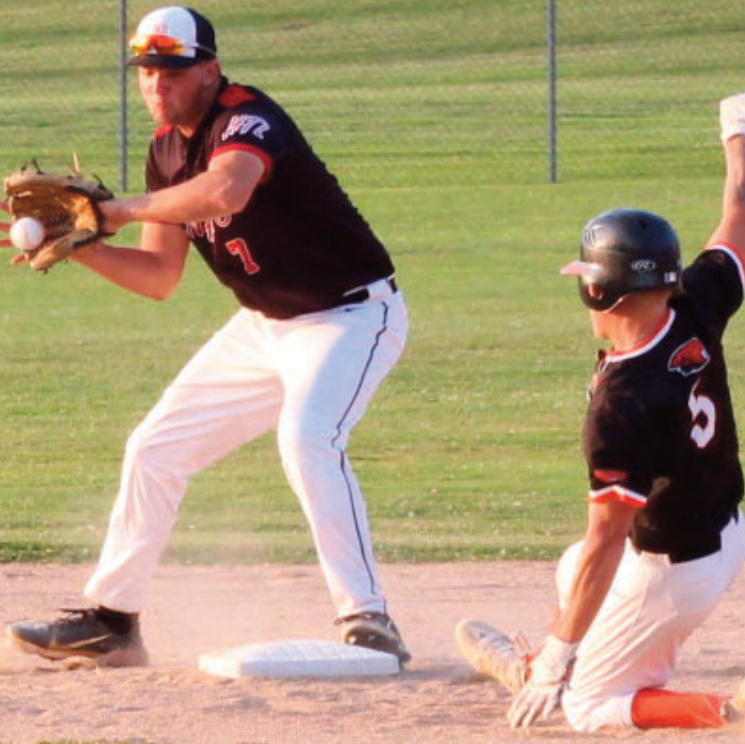 Ty Pakzkill gets an out at second base