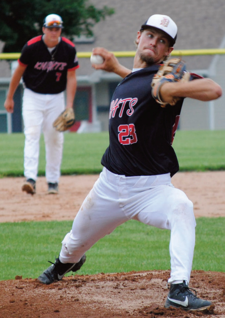 Trenton Reddell delivers a pitch