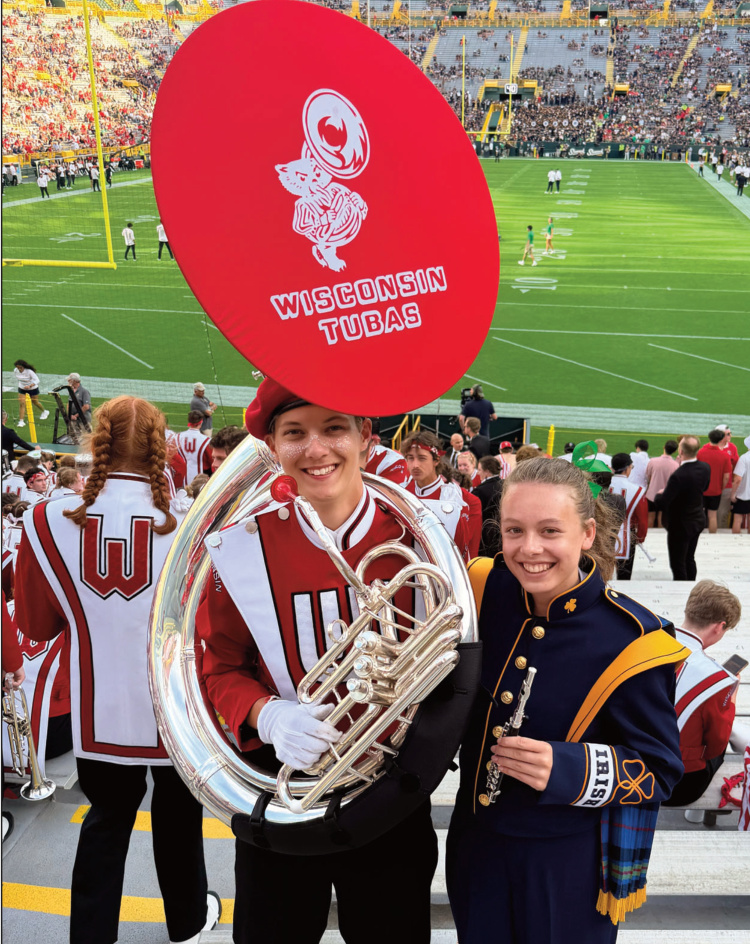 Marching band members